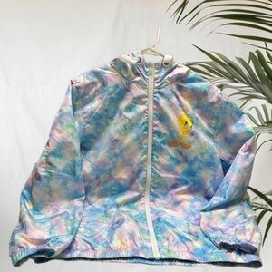 MEMBER ONLY X Looney Tunes full zip windbreaker Jacket M